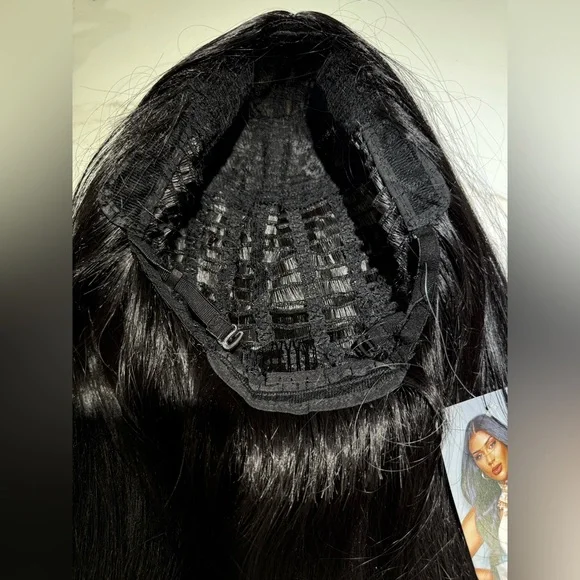 HAIR, 28” Straight, Center Part, Jet Black - Picture 8 of 11